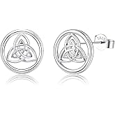 Sterling Silver Earrings Studs Charms Hypoallergenic Jewelry Dainty CZ Fashion Birthday Gift for Women