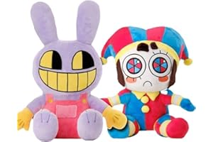 Usoway The Amazing Digital Circus Plush, Pomni and Jax Plushies Toy, Stuffed Figure Doll for Kids Adults, Birthday Halloween Choice (2pcs)