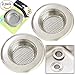 2PCS Kitchen Sink Drain Strainer, Stainless Steel Sink Drain Strainer, Large Wide Rim 4.5