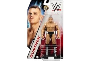 Mattel WWE Action Figure, 6-inch Collectible Gunther with 10 Articulation Points & Life-Like Look