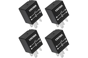 Ohleats 4-Pack 4 Pin 12V 30A Heavy Duty Stable Relay Replacement for Motor Automotive, Multi-Purpose Waterproof Auto Standard Relay, Universal Car Accessories