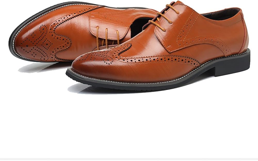 Men Genuine Leather Dress Shoes Oxford 