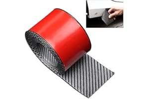 Universal Carbon Fiber Pattern Side Skirts Anti-Scratch.Rubber Anti-Scratch Side Skirts Edge Guards.Protector for Sedans, Tru