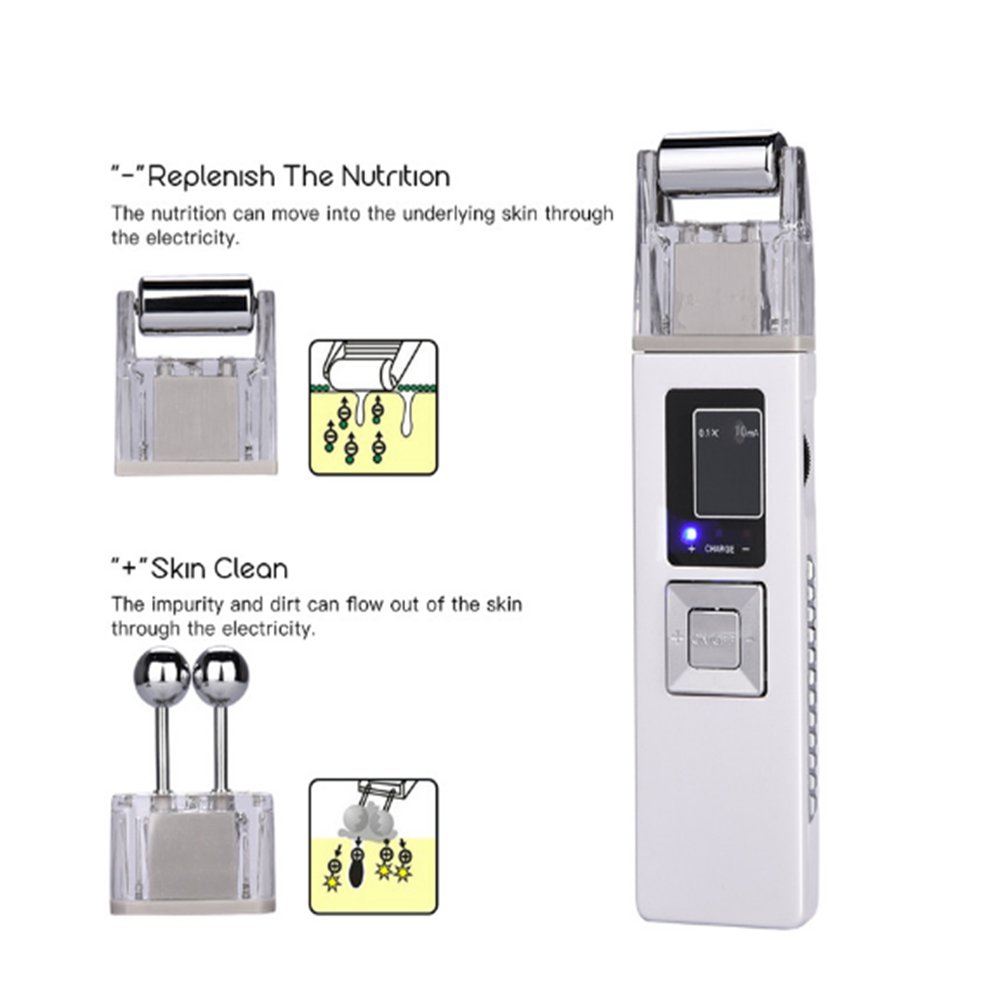 Galvanic Facial Machine Portable Professional Galvanic Microcurrent Skin Firming Machine with Case Anti-aging Galvanic Roller Skin Care Spa for Salon and Home Use, Shipping from USA: Beauty