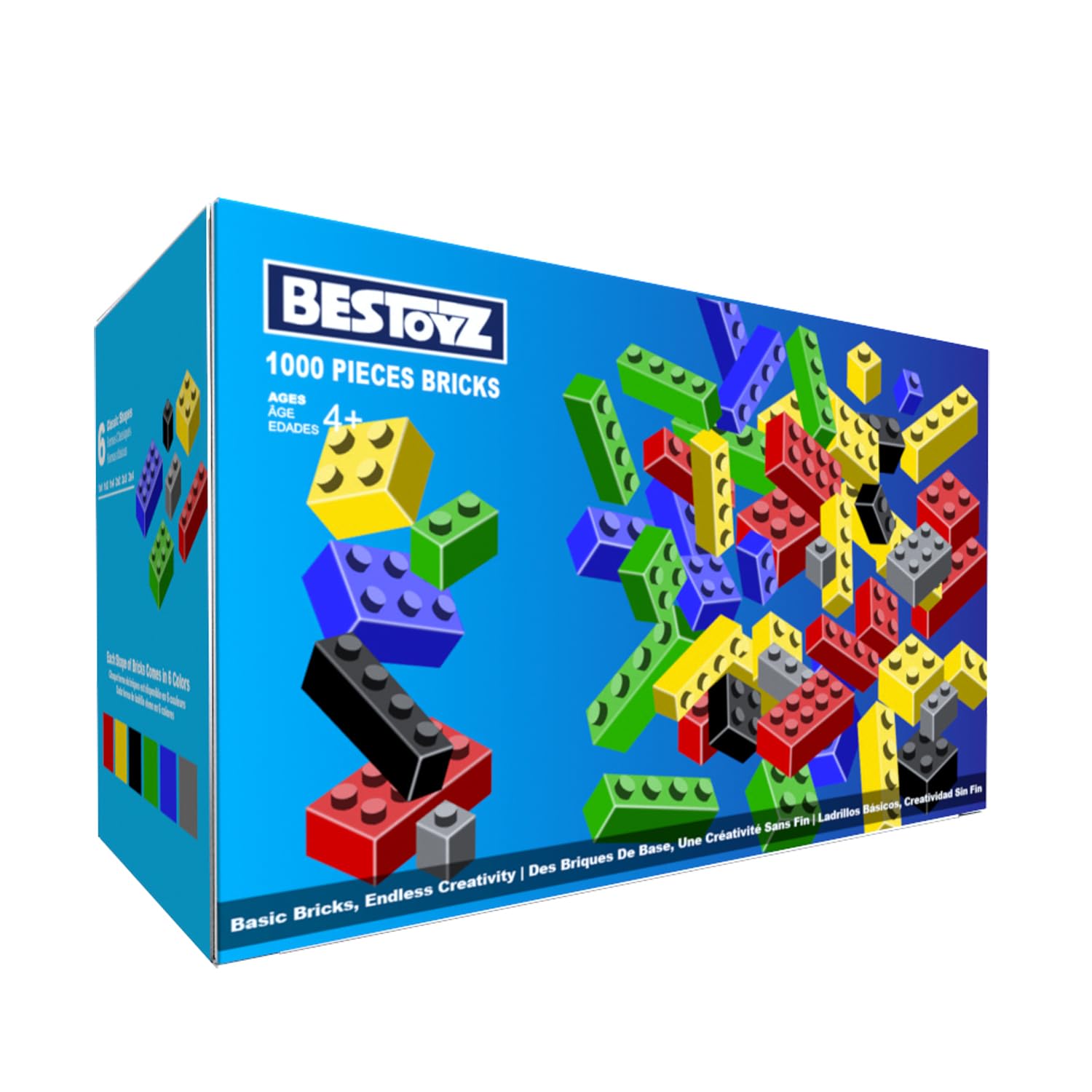 Photo 1 of Bestoyz 1000 Pieces Building Blocks, Bulk Classic Building Bricks Toy, Big Box of Basic Bricks, Compatible with Major Brands, Educational Construction Toys & Gifts for Kids 4+