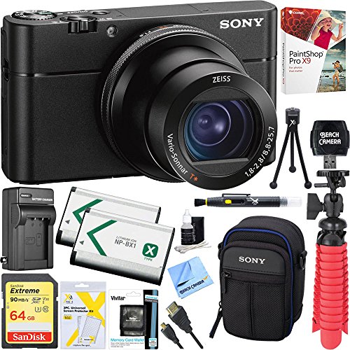 Sony-RX100-V-201-MP-Cyber-shot-Digital-Camera-w-3-OLED-DSC-RX100M5-64GB-SDXC-Memory-Dual-Battery-Kit-Accessory-Bundle