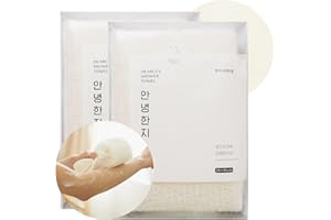 Bath Shower Sponge 2 Pack - Exfoliating Cloth for Dead Skin Cells, Dirt, and Oil Removal - Kids Washcloths Made Using Soft, Breathable & Hygienic Hanji Fabric - Hello Hanji by DEARCUS