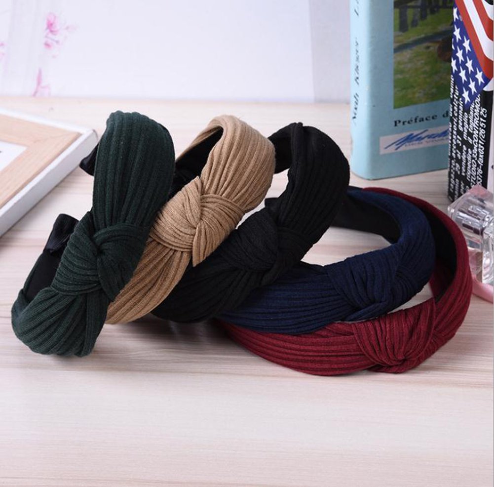 Mujer Outflower Venda de Satén de Plástico para Mujer Diadema Cruzada