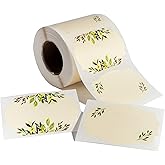 MONEST Waterproof & Oil Resistant Jar & Lid Stickers - Pantry/Canning, Spice & Bottle Labels (Floral 3x2)