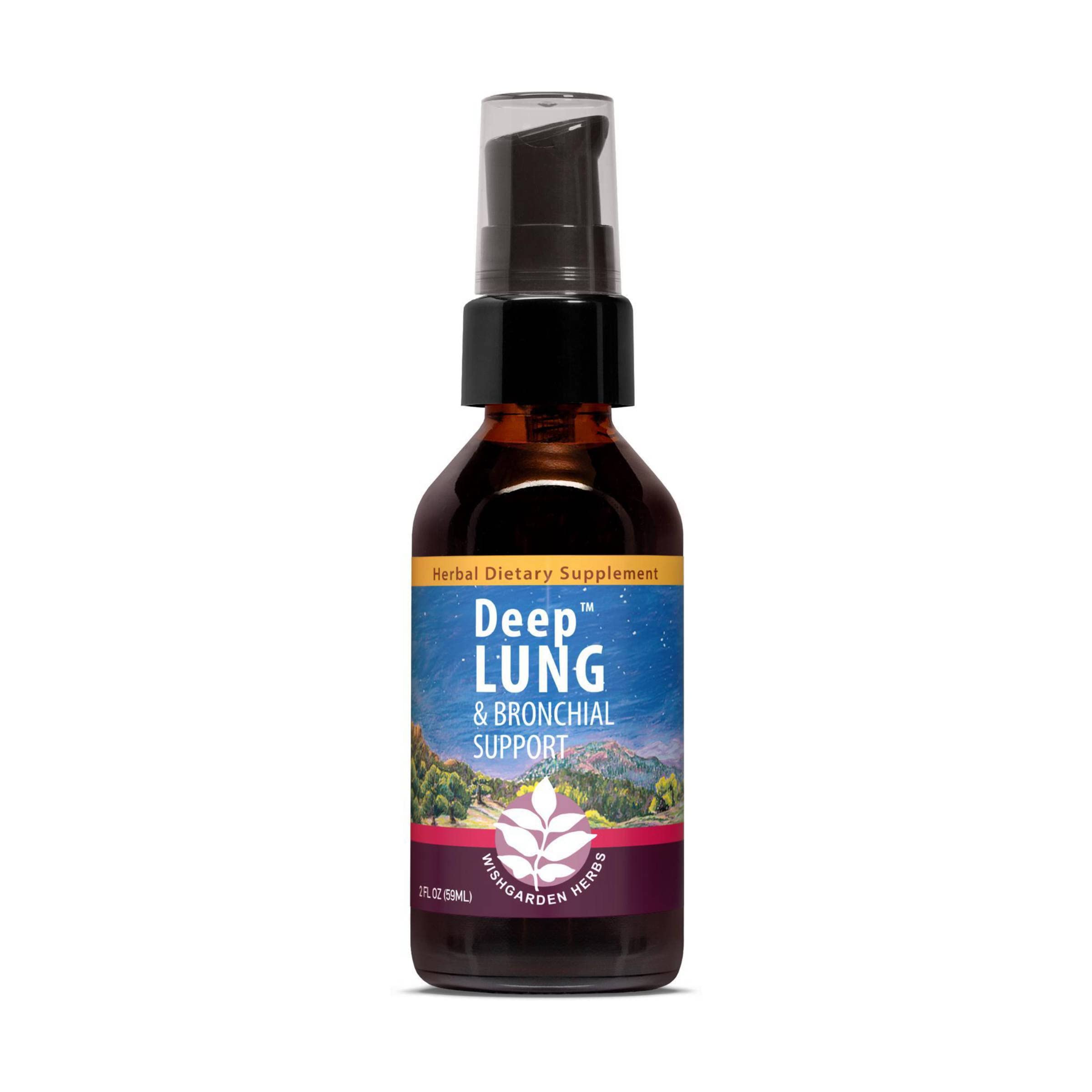 WishGarden Herbs Deep Lung & Bronchial Support - Natural Lung Support Supplement and Lung Cleanse for Smokers with Mullein Leaf, Supports Lung Health and Lung Detox, Promotes Lung Strength, 2oz