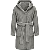 Kids Bathrobe, Toddler Hooded Soft Towel Robe for Girls Boys Terry Cloth Robes Sleepwear