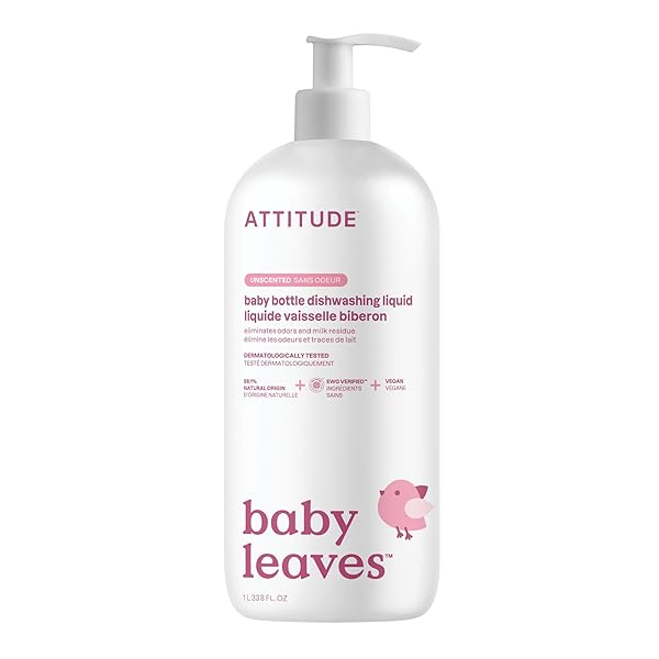 ATTITUDE BABY BOTTLE & DISH SOAP, EWG VERIFIED...
