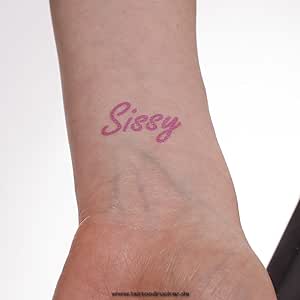 25 Pink Sissy Boy Tattoo - Sissy Maid - Sissy Cuckold - Sissy Lettering