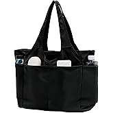 Nylon Tote Bag Waterproof Handbag Shoulder Bag for Women Lightweight Travel Multi Pocket with Zipper Work Daily Use