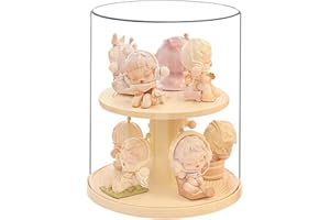 ZZFENGKR Clear Figures Display Case with Rotatable Stackable Figures Blind Box Doll Display Stand for Pop Mart Lego Collectibles Action Figures