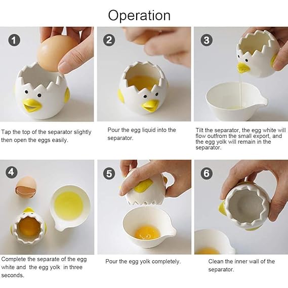 LYWWH Separador De Huevo, Herramienta Creativa para Hornear Gadget ...