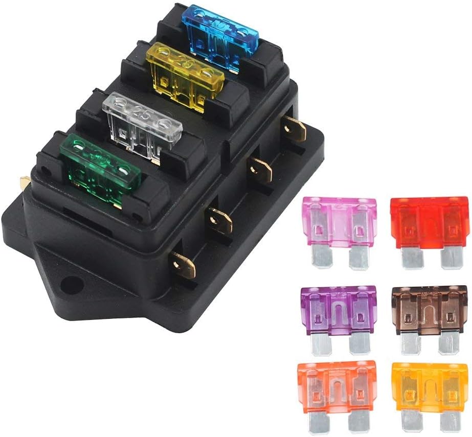 Gebildet 4-Way Carter Standard Fuse Holder Box (Apply to 1~40 AMP)