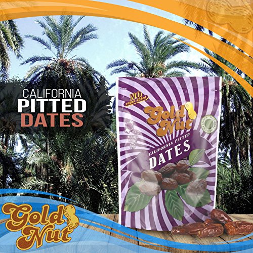 California Pitted Dates - No Sugar Added, Fat Free, All Natural Snack - Resalable Bag - 8oz - Kosher Dried Fruit by Gold… - Image 3