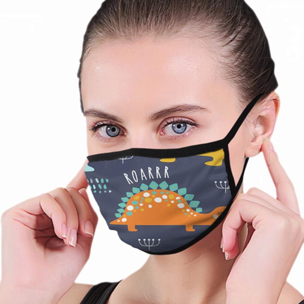 Cute Funny Kids Dinosaurs Colorful Cartoon Anti Air Respirator Breathable Pollution Masks Carbon Activated Filtration N95 Anti Bacterial Face Pollution Mask -Reusable Reusable Comfy