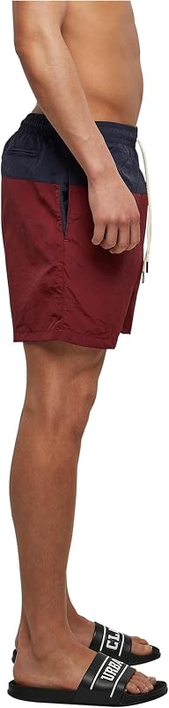 Homme Block Swim Shorts de bain, Nvy/Burgundy, M EU
