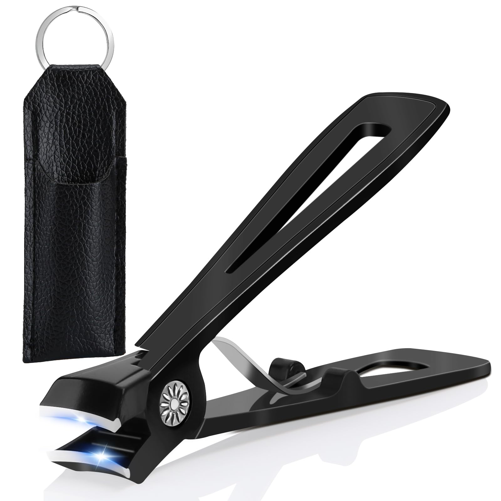 Euqvunn Nail Clippers, Toe Nail Clippers for Thick Nails, Heavy Duty Toenail Clippers with 16mm Wide Jaw Opening, Large Fingernail Clippers, Stainless Steel Nail Cutter for Men Women Seniors