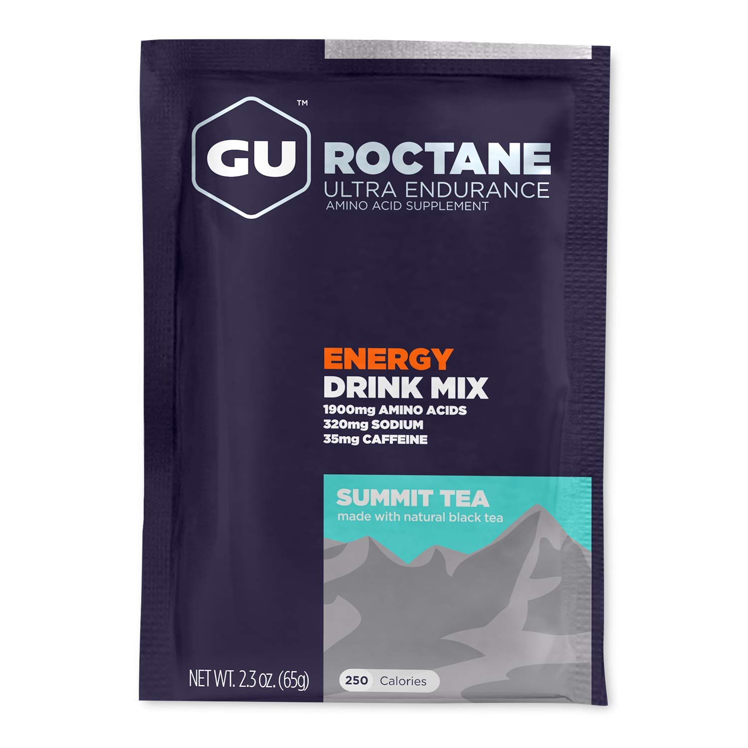GU Energy Roctane Ultra Endurance Energy Drink Mix, Vegan, Gluten-Free, Kosher, and Dairy-Free n-the-Go Energy for Any Workout, 10 Single-Serving Packets, Summit Tea
