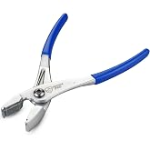 SMOTIVEPRO Multi-Directional Hose Clamp Pliers with 75mm Maximum Opening | Cross-Patterned Jaw for Secure Grip, Holds Clamps on Fuel Lines &amp; Radiator Hoses, Multi-Angle Operation for Tight Spaces