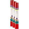 Cricut Everyday Iron On, Red, 3-Pack of 2ft Rolls (12"x24") Heat Transfer Vinyl for Shirts, Hats, Décor & More