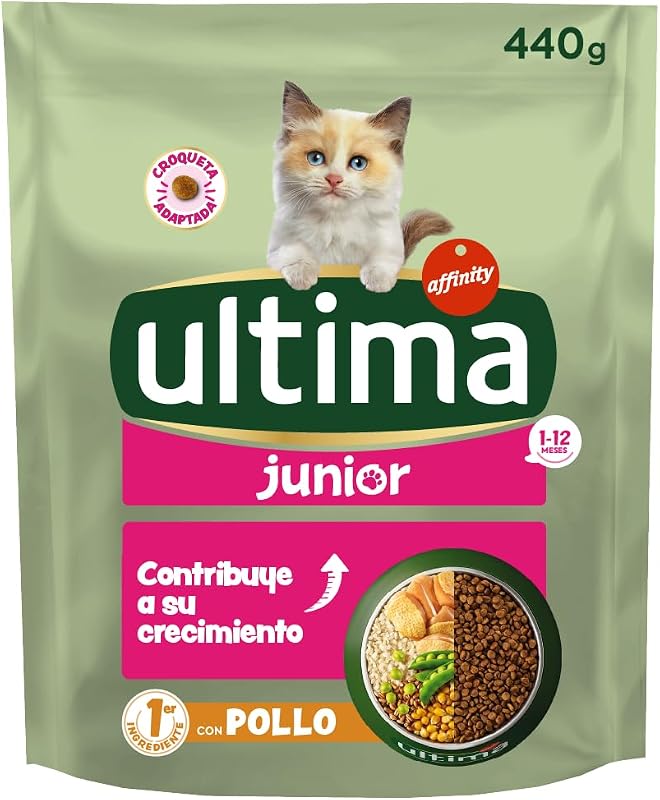 Ração para gatos juniores com frango: caixa de 8 x 440g