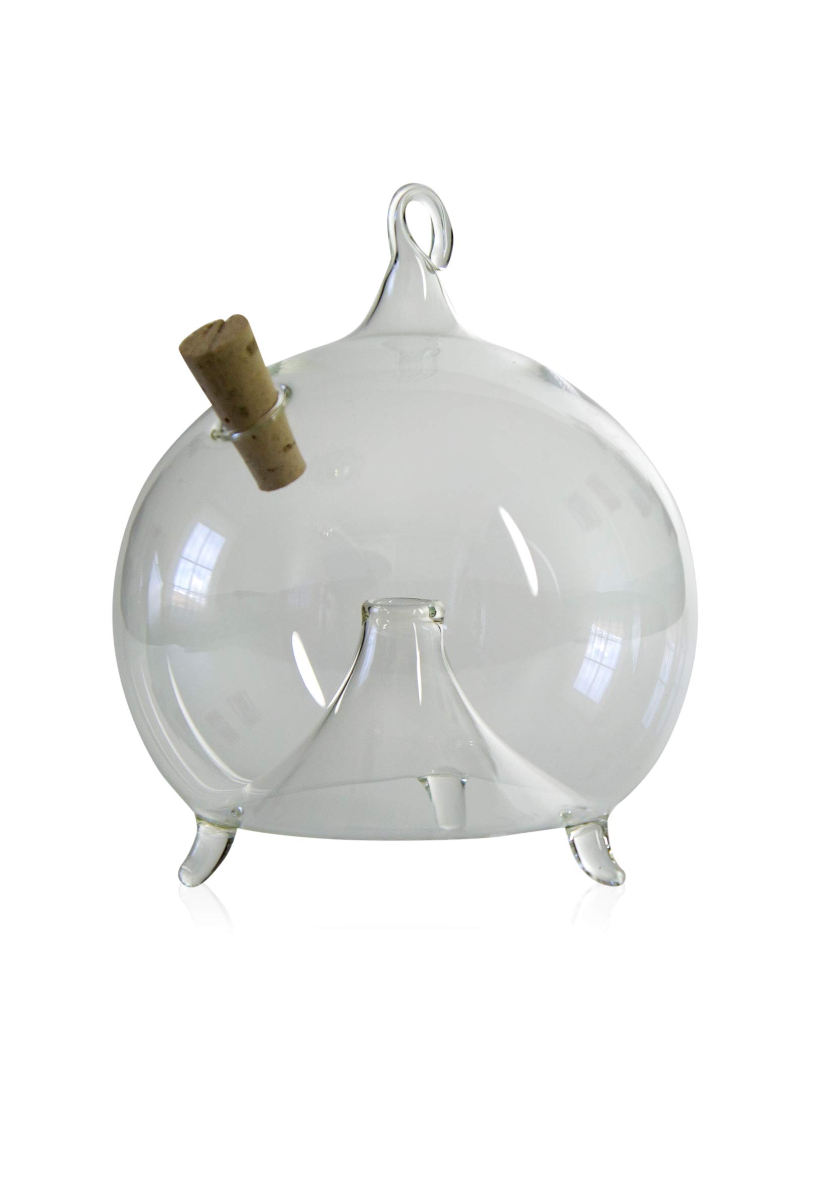 Fly trap for standing or hanging, diameter 8 cm, mouth-blown, handmade original Lauscha glass