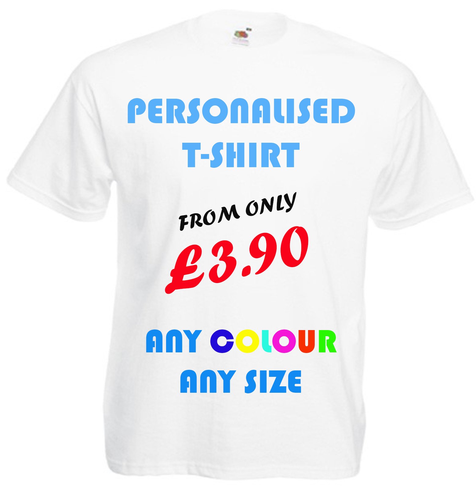 Custom Printed T-shirts (FRONT & BACK), Personalised By You! Great Gift!