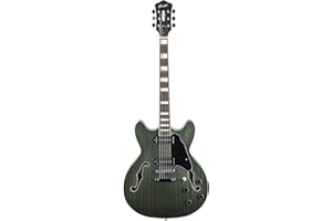 GROTE Electric Guitar Semi-Hollow Body Guitar matte finished P90 Pickups (Green)