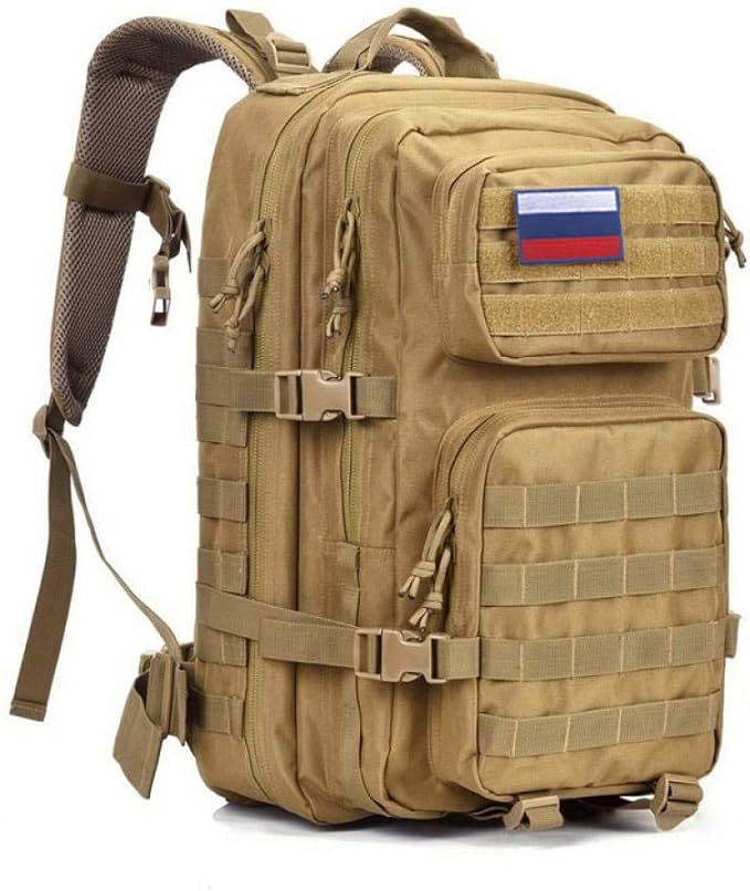 Tactical Backpack Bag Men 45L Large Army Backpack Assault Attack Waterproof Outdoor Black