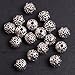 GEM-Inside Tibetan Silver Loose Spacer Beads Ball Flower Bali Style Metal Antique Bag for Jewelry Making Findings 50 pcs 8mm