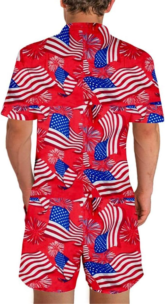 american flag romper for men