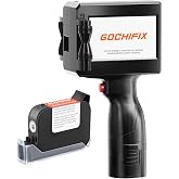 GOCHIFIX Handheld Inkjet Printer with 4.3'' Touch Screen Portable Handheld Printer Printing Height 0.08-0.5 Inch Inkjet Coding Machine for Text QRCode Barcode Image Date (Support 27 Languages)