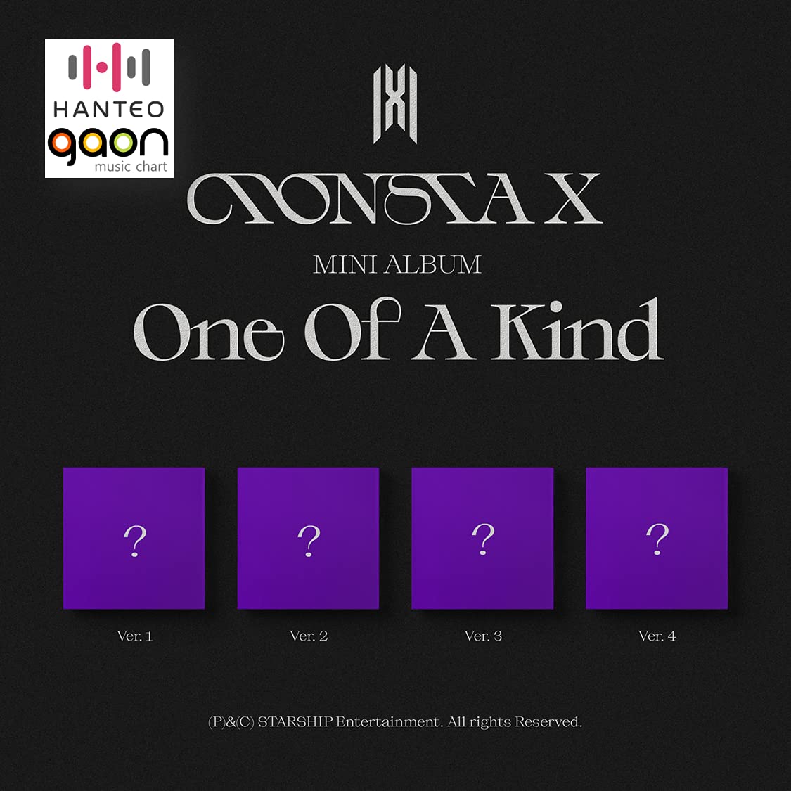 MONSTA X - One Of A Kind [Random Ver] (The 9th Mini Album) [Pre Order] CD+Photobook+Folded Poster+Others with Tracking, Extra Decorative Stickers, Photocards