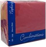 Combinations Wine Red Napkins 2 Ply 100 Pack for Parties Events Dinners