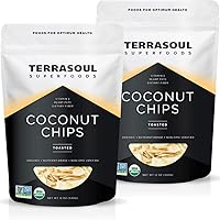 Terrasoul Superfoods Organic Toasted Coconut Chips, 1.5 Lbs - Unsweetened | Unsalted | Perfectly Toasted Coconut