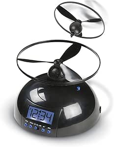 Tech Tools Flying Alarm Clock, Black