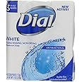Dial Clean And Refresh Antibacterial Deodorant Bar Soap, White - 4 oz, 3 Bars Pack of 2 (Presentation May Vary)