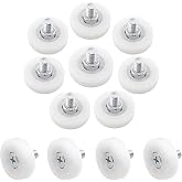 Litoexpe 12 Pieces 3/4" Drawer Slide Roller Wheel | Plastic Pulley with Bearing, for Drawer Replacement and Repair