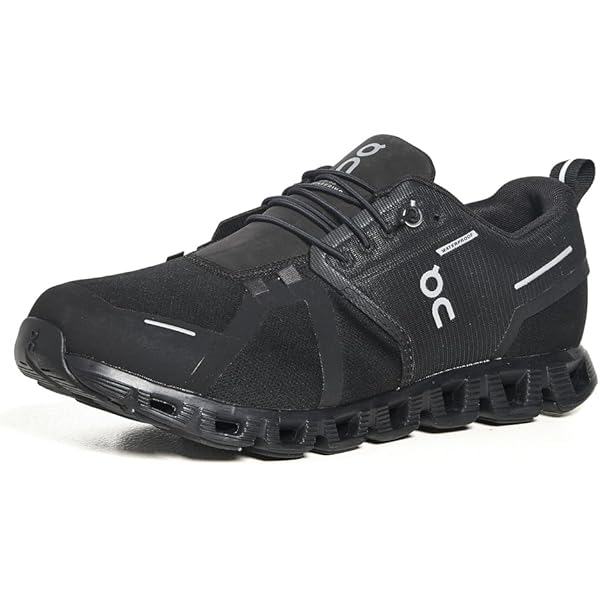 Amazon.com | On Women's Cloud 5 Waterproof Sneakers, All Black, 5