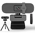 Nolansend 4K Webcam for PC, Auto-Zoom,with Remote Control,Privacy Cover, White Balance, Webcam with Microphone, Plug & Play, 4K Web Camera for Laptop/Desktop, Video Calling,Conferencing