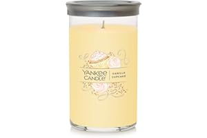 Yankee Candle Vanilla Cupcake Signature Medium Pillar Candle, 14.25oz
