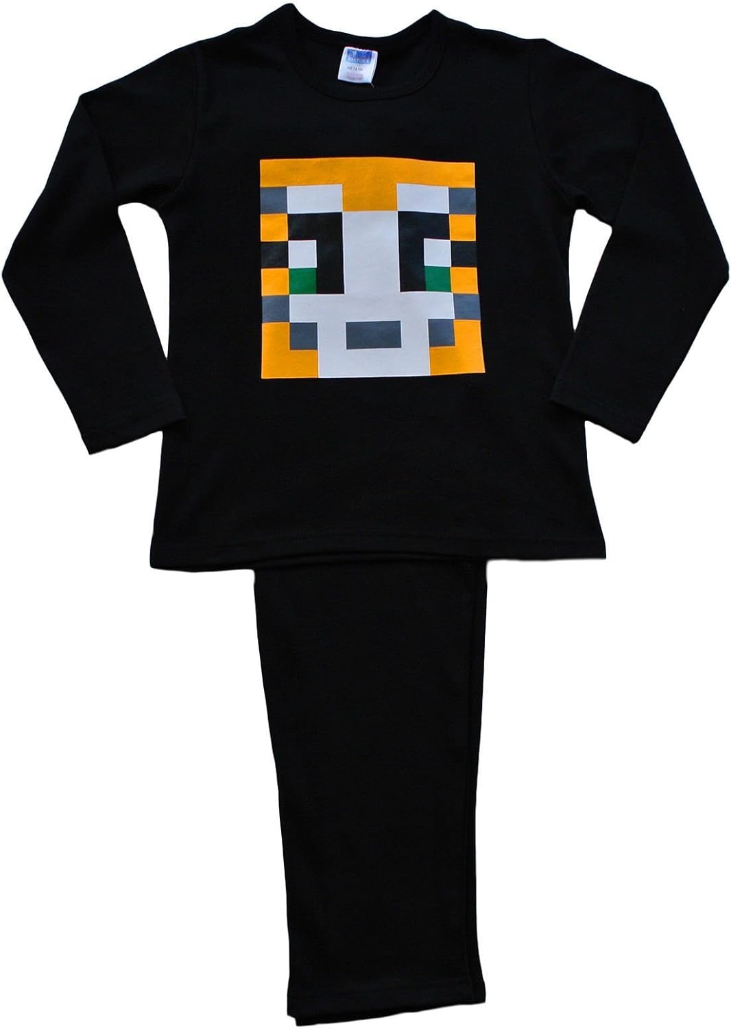 Thepyjamafactory Boys Girls Stampylongnose Pyjamas Pixel 7 12 Years Stampy Pjs 7 8 Years Black Amazon Co Uk Clothing