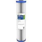 Pentair Pentek R30-20BB Big Blue Sediment Water Filter, Whole House Pleated Polyester Filter Cartridge, 20" x 4.5", 30 Micron, White