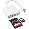 USB-C SD Card Reader, Dual Slot for SD and MicroSD, Type C Adapter Compatible with iPhone 17/16/15, iPad, Laptop, Trail Camer