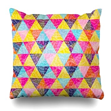 Amazon Com Ahawoso Throw Pillow Cover Zigzag Color Abstract