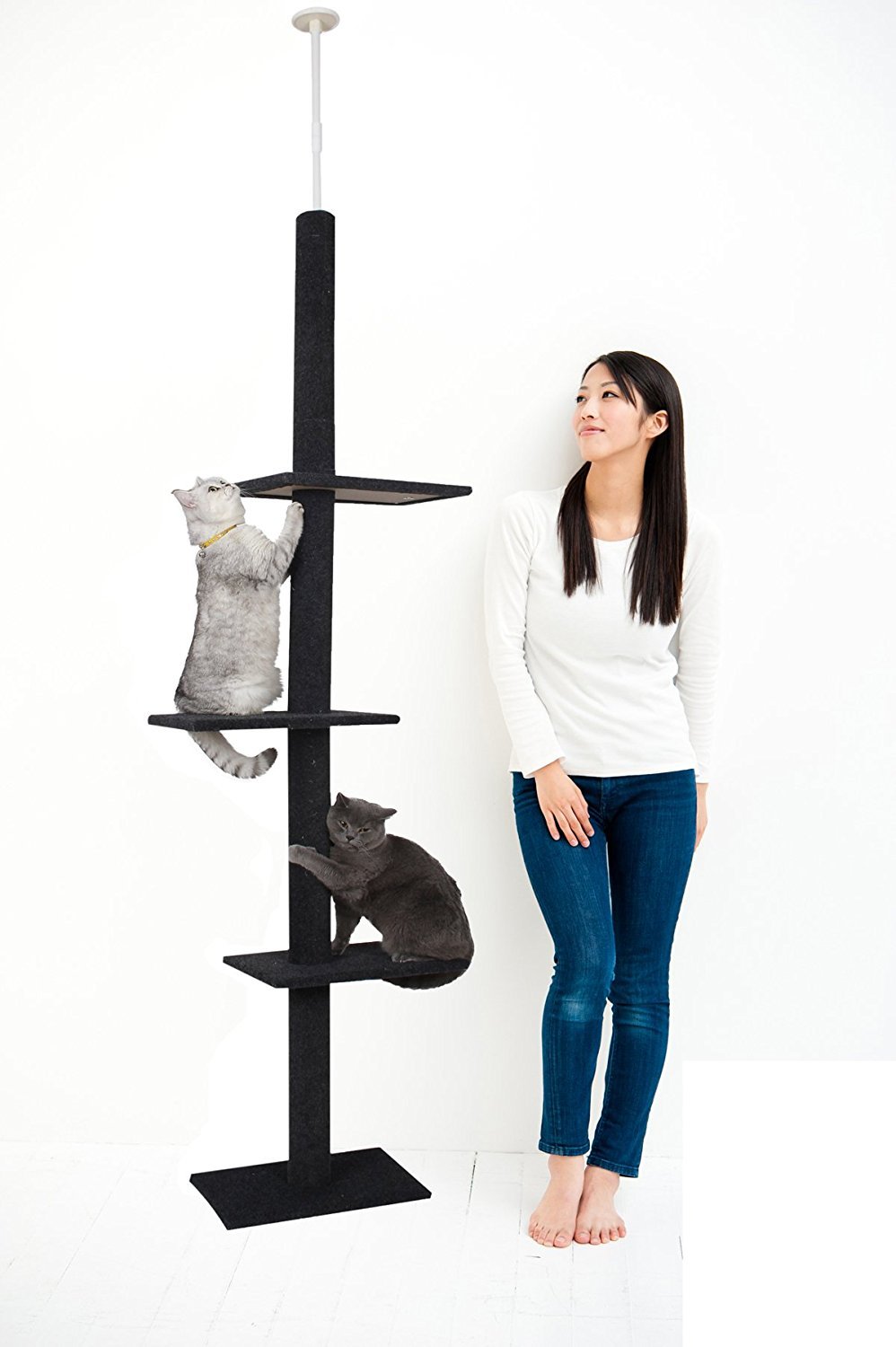 Cat Craft 12400301chcom Three Tier Floor To Ceiling Cat Tree
